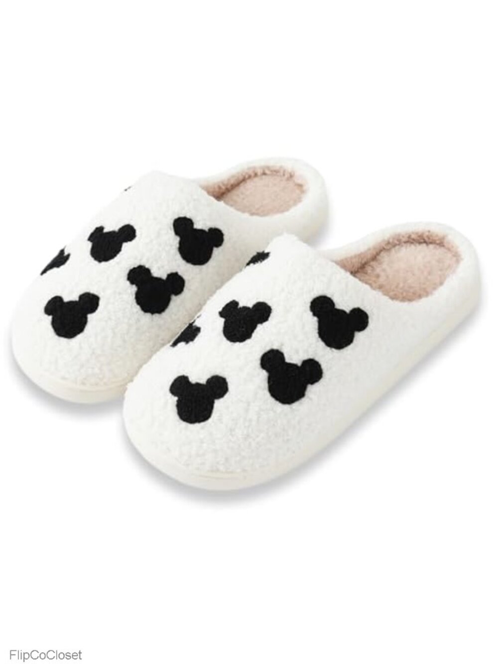 Plush Fuzzy Bow Slippers Memory Foam Anti-Slip Indoor House Shoes